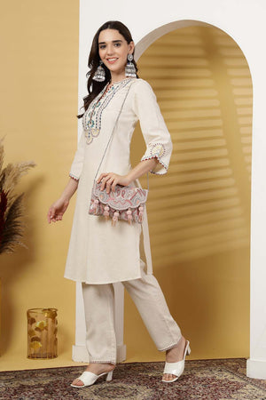 Pink Beads Satin Sling Bag