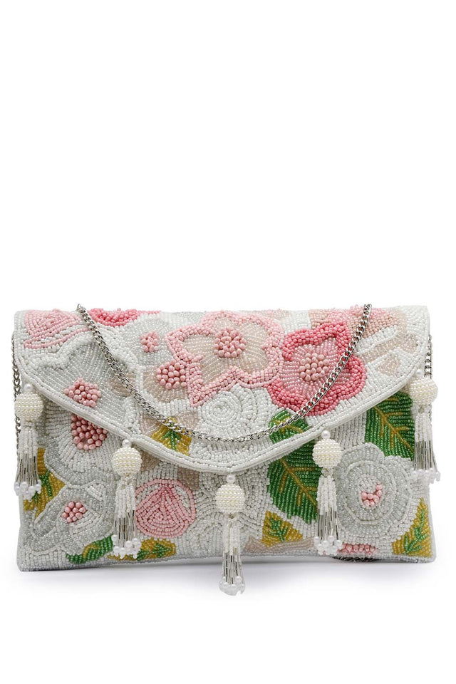 Multi-Color Beads Cotton Sling Bag