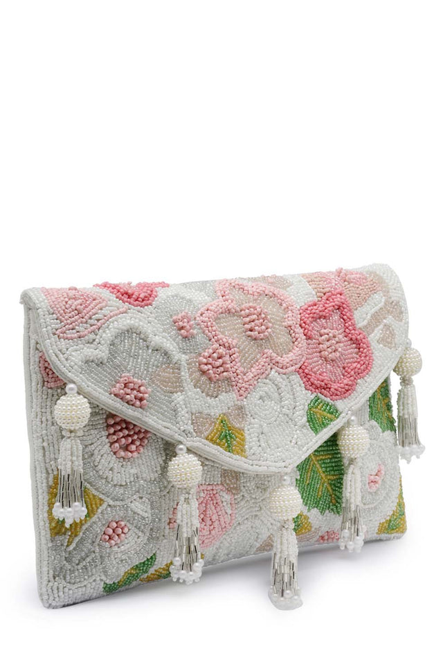 Multi-Color Beads Cotton Sling Bag
