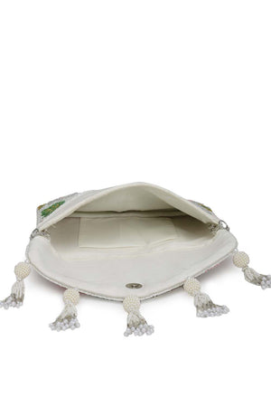 Multi-Color Beads Cotton Sling Bag