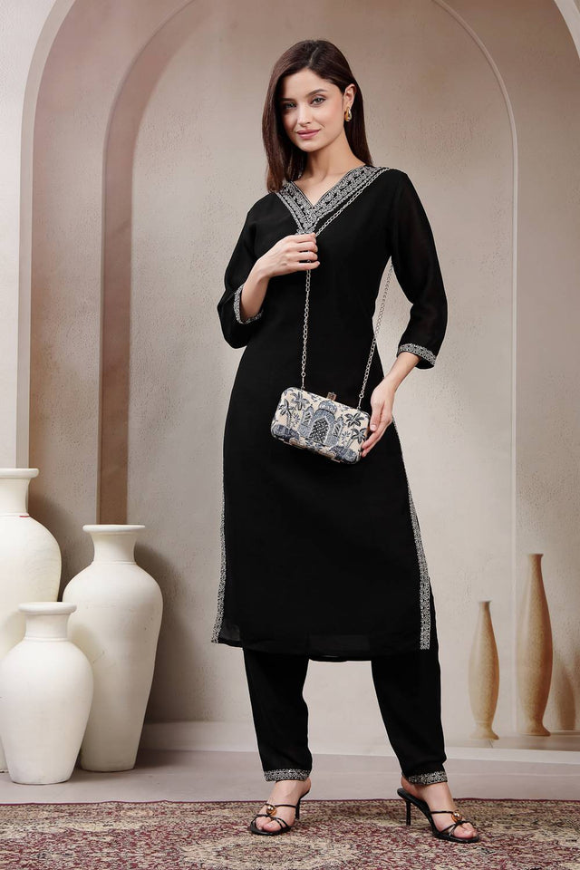 Multi Color Beads Embossed Faux Silk Clutch