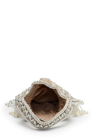 Multi Color Beads Embossed Velvet Potli