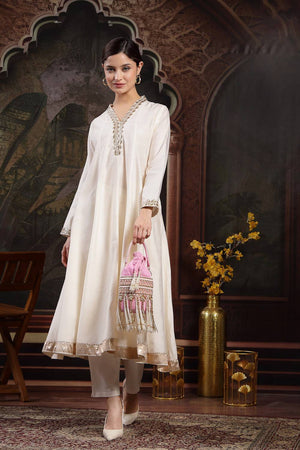 Multi Color Beads Embossed Velvet Potli