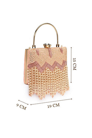 Multi Color Embellished Velvet Clutch