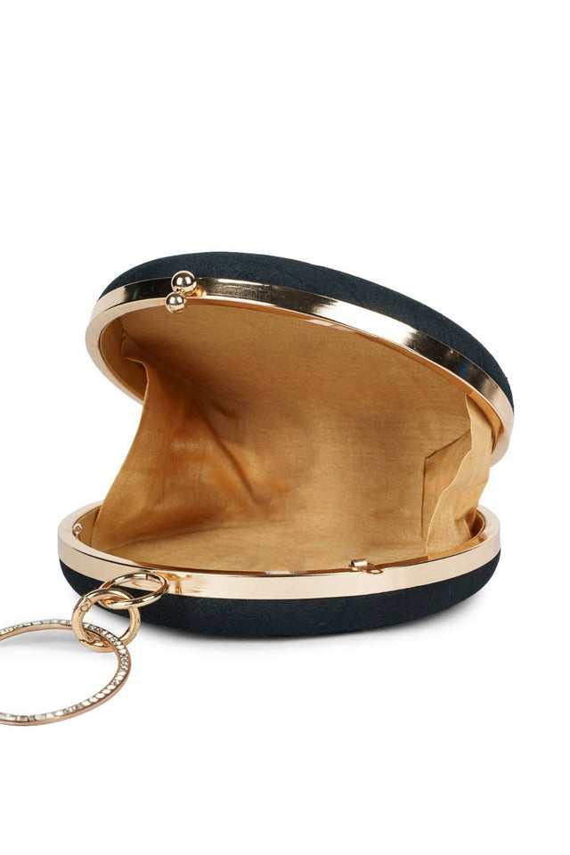 Multi Color Beads Embossed Faux Silk Clutch