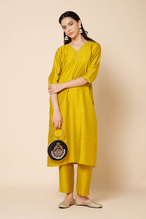 Multi Color Beads Embossed Faux Silk Clutch