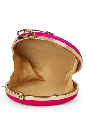 Multi Color Beads Embossed Faux Silk Clutch