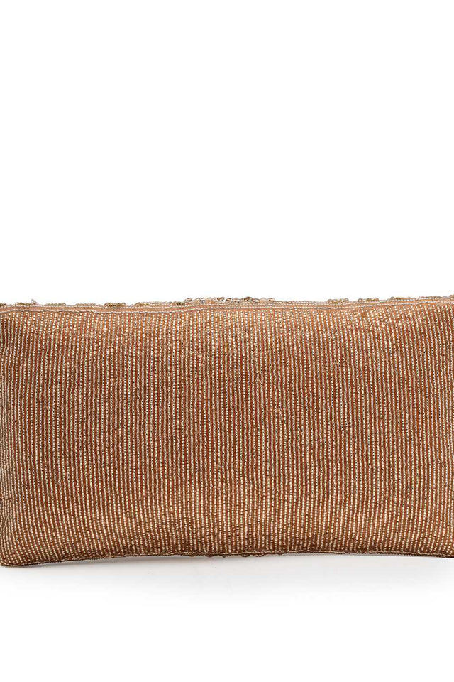 Multi-Color Embellished Faux Silk Clutch