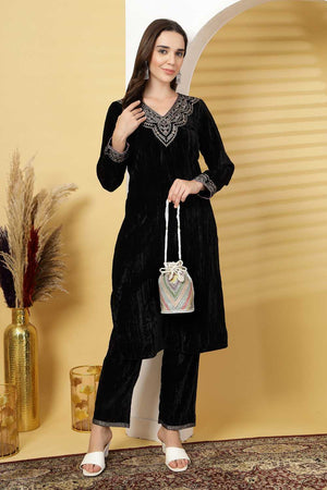 White Embellished Faux Silk Potli