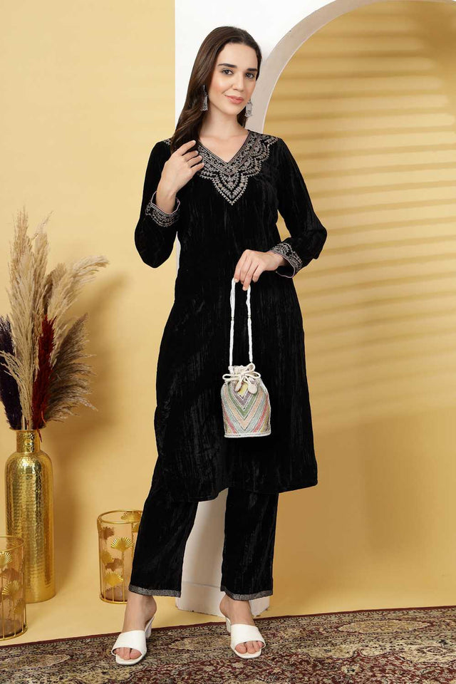 White Embellished Faux Silk Potli