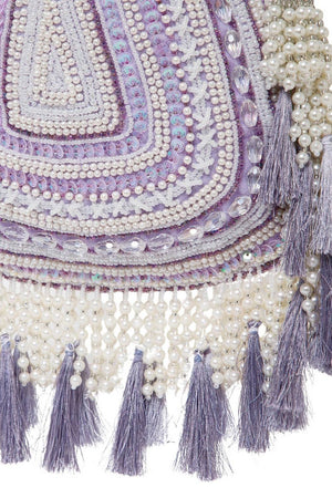 Multi Color Beads Embossed Velvet Potli