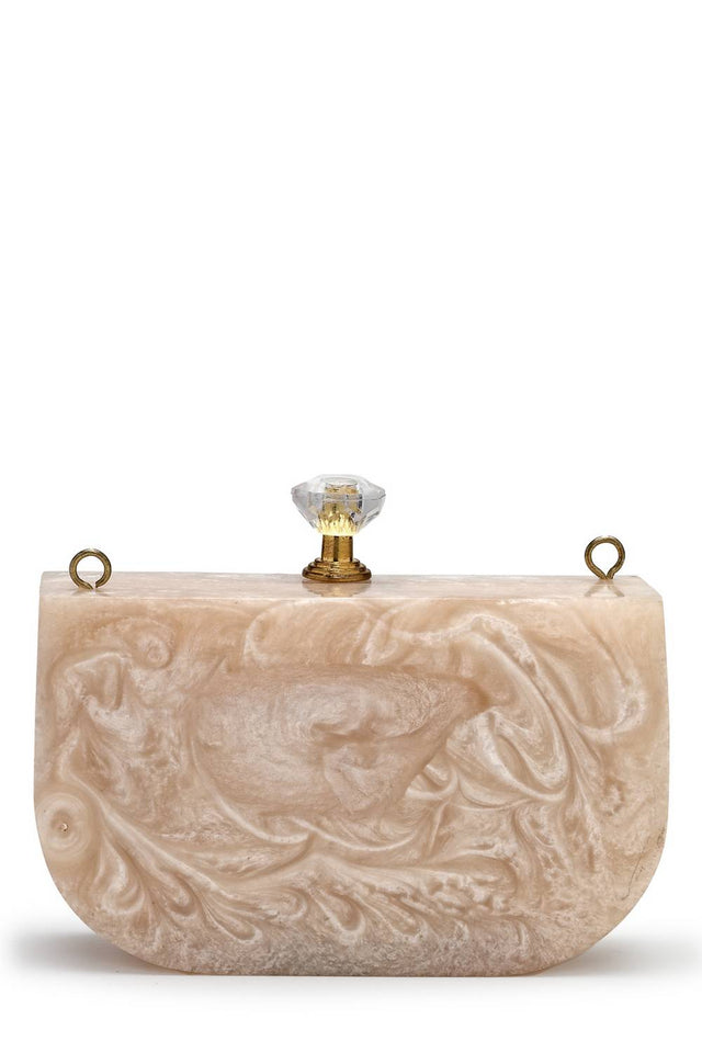 Multi Color Stone Embossed Resin Clutch (ADCL5048A)