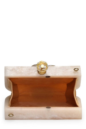Multi Color Stone Embossed Resin Clutch (ADCL5048A)