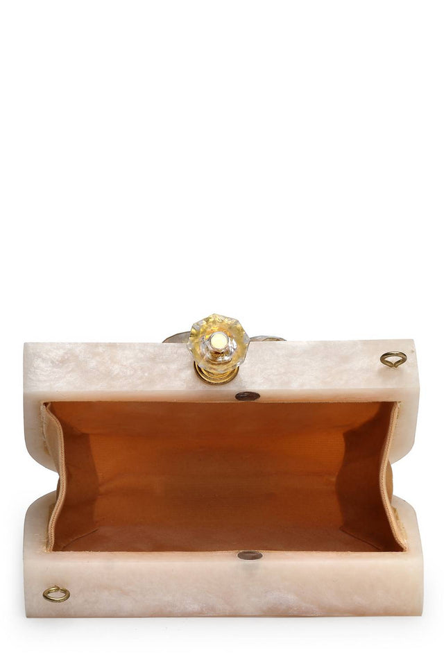 Multi Color Stone Embossed Resin Clutch (ADCL5048A)