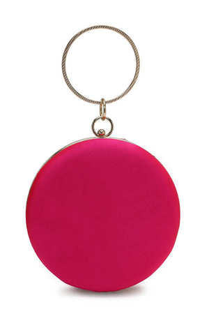 Multi Color Peal Embossed Faux Silk Clutch