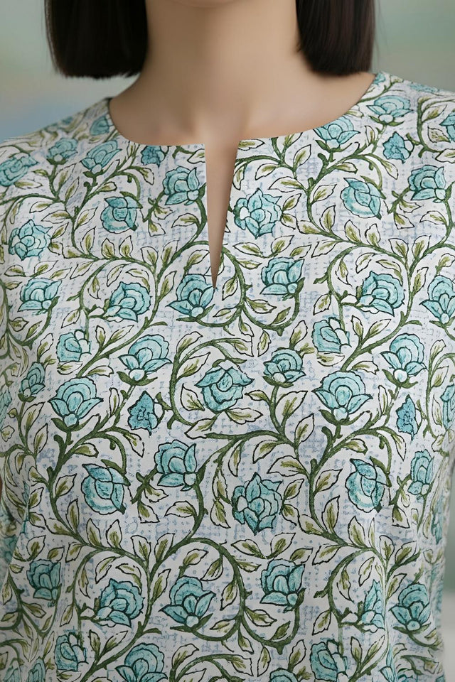 Grey Printed Cotton Top (AM-FBG0004)