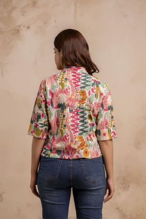 Multi Color Printed Cotton Tunic (AM-HKS0912)