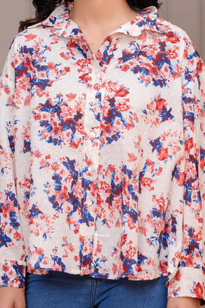 Off White Printed Cotton Shirt (AM-HKS1018)