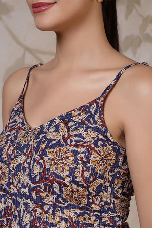 Multi Color Printed Cotton Top (AM-HKS1202)