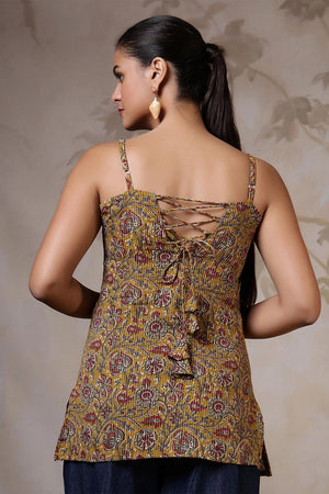 Multi Color Printed Cotton Tunic (AM-HKS1217)