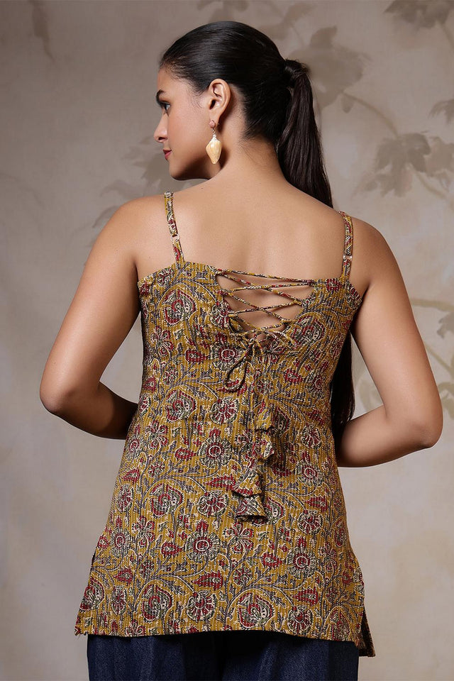 Multi Color Printed Cotton Tunic (AM-HKS1217)