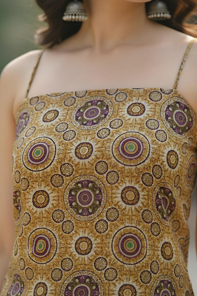Multi Color Printed Cotton Top (AM-JBN0014)