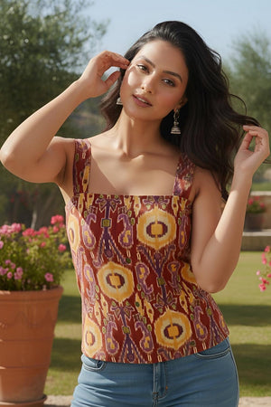 Multi Color Printed Cotton Top (AMSP0010)