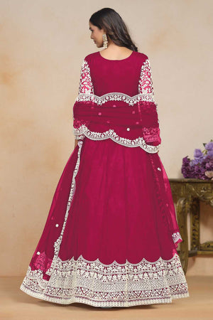 Pink Embroidered Net Gown (ANAYA VOL 201-20104)