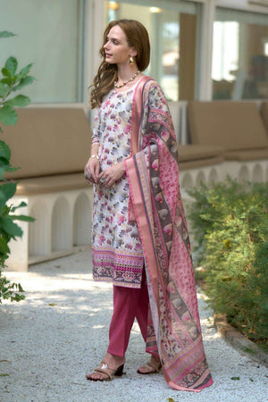 White Embroidered Cotton Kurti Pant Set