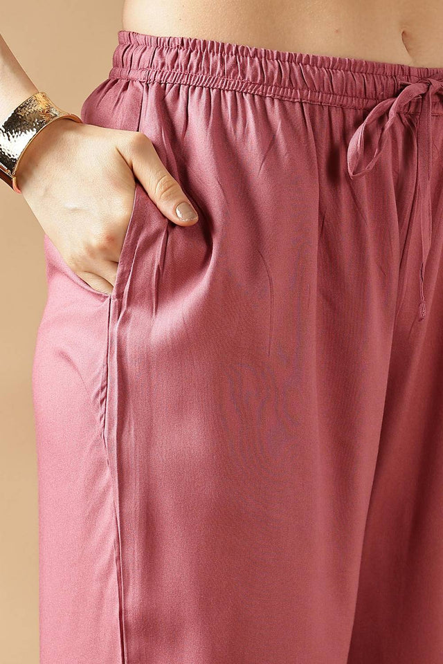 Multi Color Floral Printed Silk Kurti Pant Set