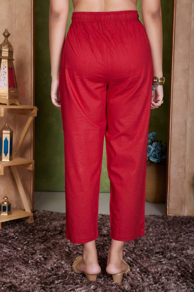 Blue Floral Printed Cotton Anarkali Suit Set