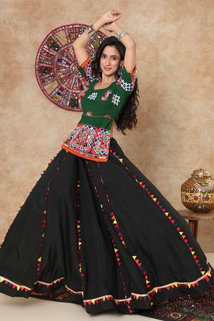 Green Embroidered Georgette Blouse (NCBL-008-GREN)