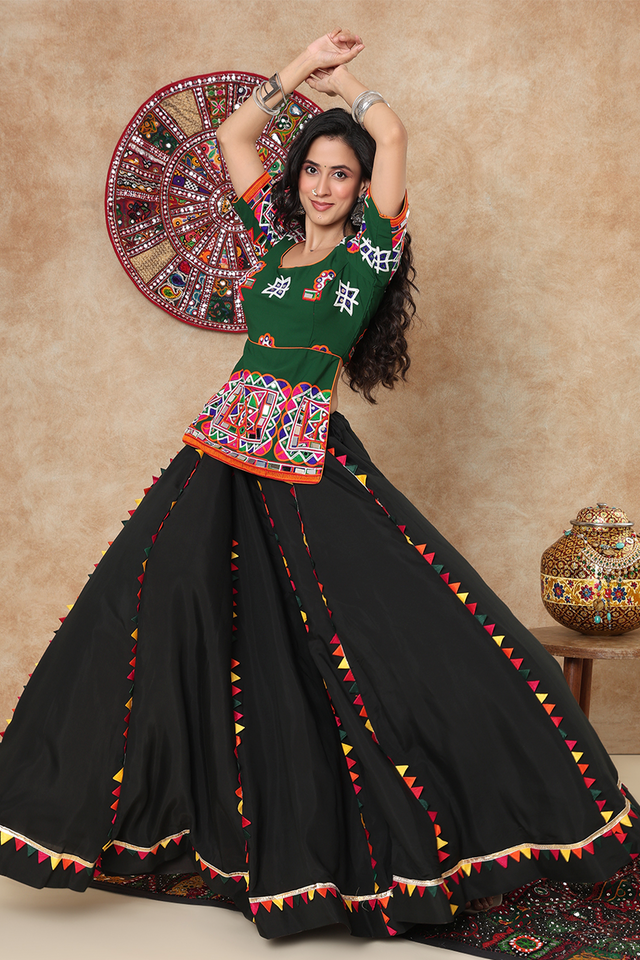 Green Embroidered Georgette Blouse (NCBL-008-GREN)