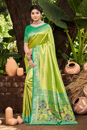 Multi-Color Woven Kanjivaram Silk Saree
