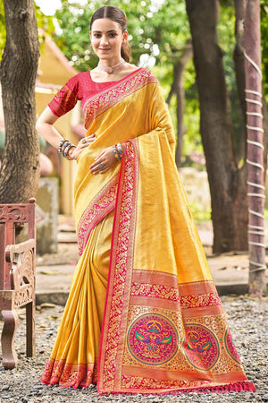 Multi-Color Woven Kanjivaram Silk Saree
