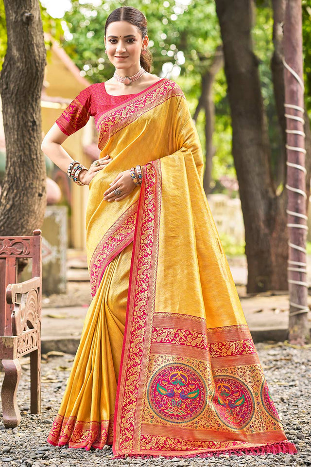 Multi-Color Woven Kanjivaram Silk Saree