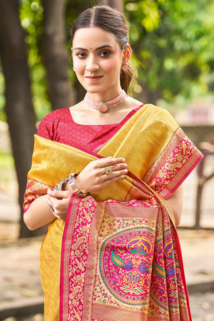Multi-Color Woven Kanjivaram Silk Saree
