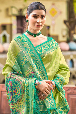 Multi-Color Woven Kanjivaram Silk Saree