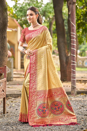Multi-Color Woven Kanjivaram Silk Saree