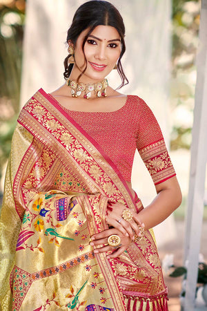 Multi-Color Woven Kanjivaram Silk Saree