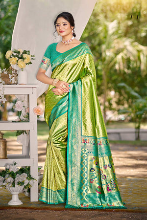 Multi-Color Woven Kanjivaram Silk Saree