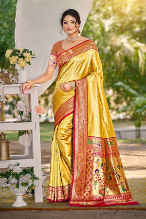 Multi-Color Woven Kanjivaram Silk Saree