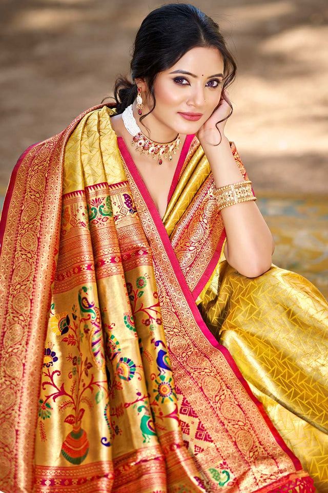 Multi-Color Woven Kanjivaram Silk Saree
