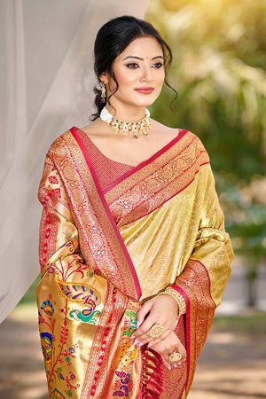 Multi-Color Woven Kanjivaram Silk Saree