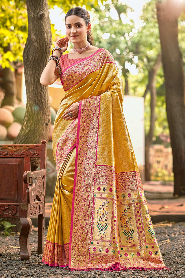 Multi-Color Woven Kanjivaram Silk Saree