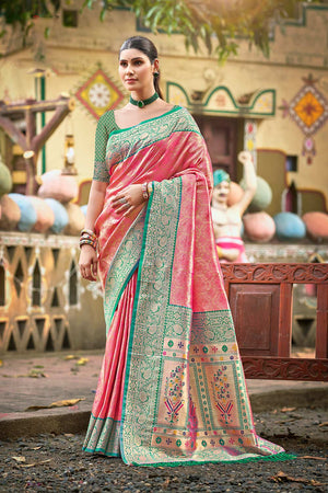 Multi-Color Woven Kanjivaram Silk Saree