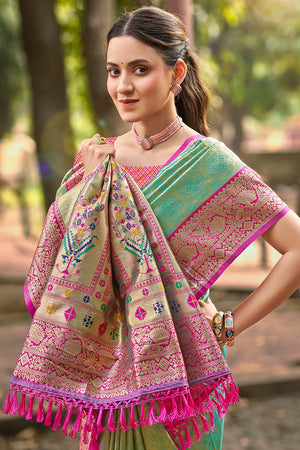 Multi-Color Woven Kanjivaram Silk Saree
