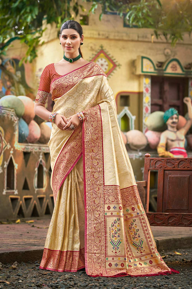 Multi-Color Woven Kanjivaram Silk Saree