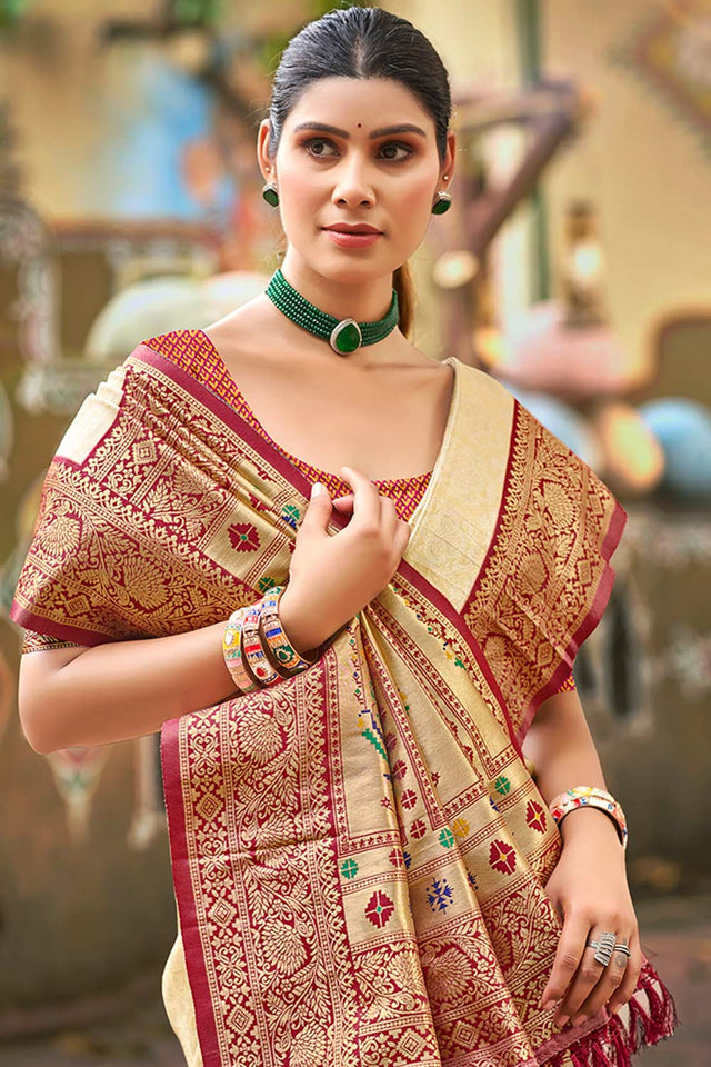 Multi-Color Woven Kanjivaram Silk Saree