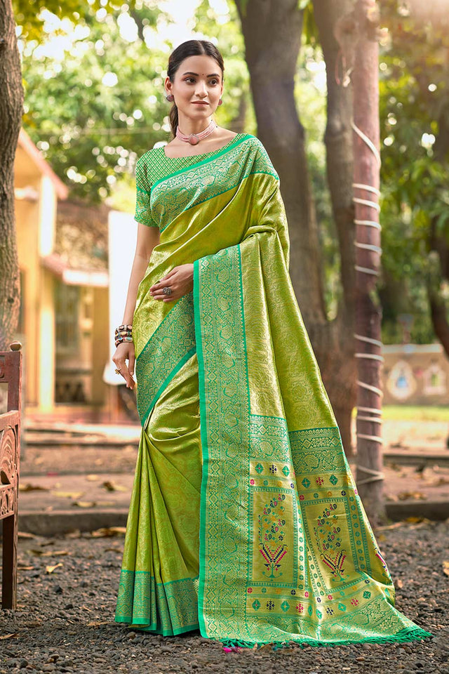 Multi-Color Woven Kanjivaram Silk Saree